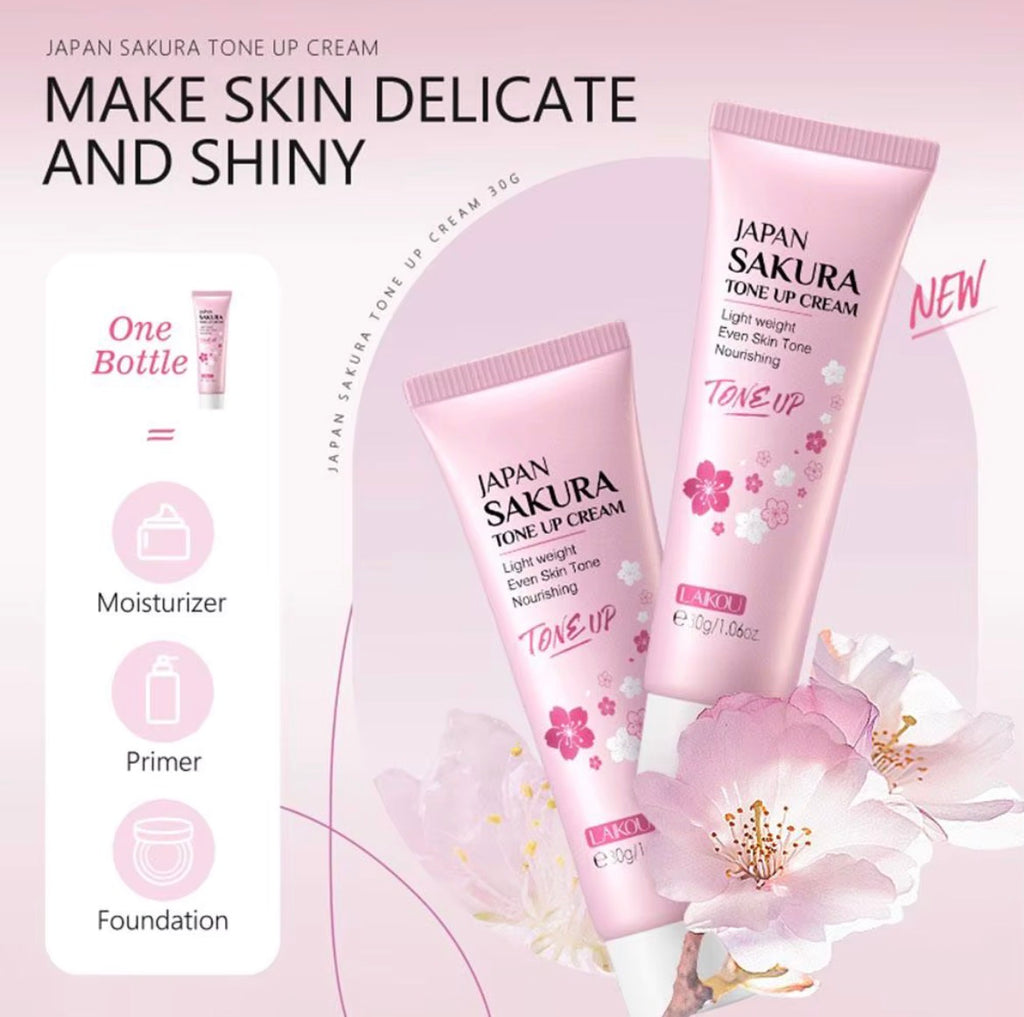 6 pcs/set Sakura Skin Care Sets Face Cream Serum Toner Face Cleaner Sunscreen Eye Cream Face Skin Care Set Product Gift Box