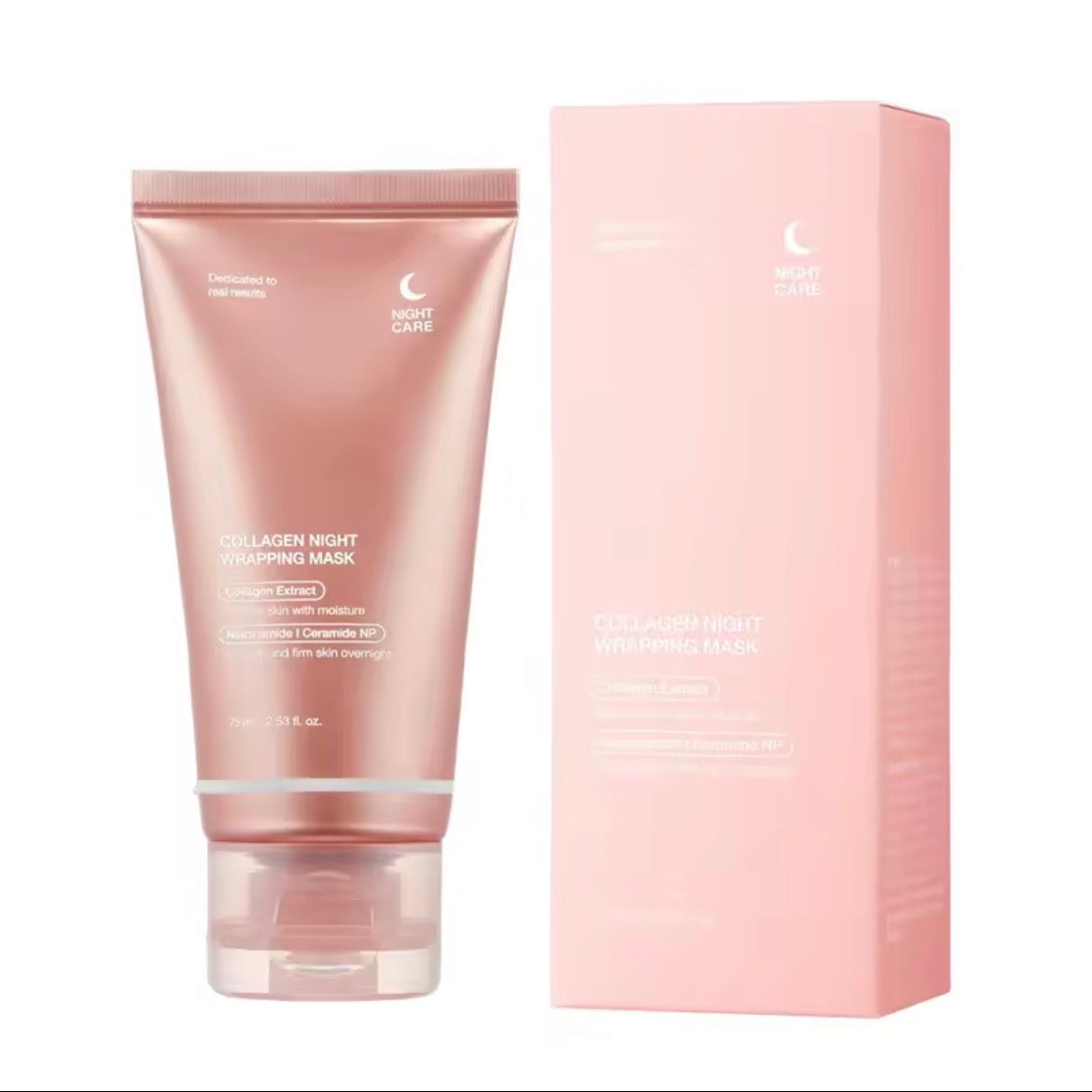 75ML PDRN Wrapping Face Mask Overnight Caffeine Collagen Peel-Off Face Mask Firming Hydration Glasses Skin Korean Skin Care