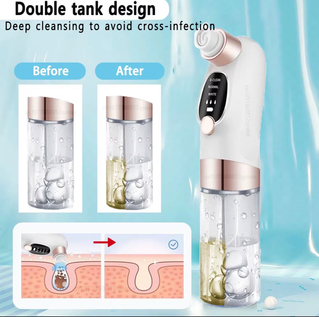 Comedon Printer Pore Vacuum Facial Cleanser Electric Pimple Acne Blackheads Remove USB Rechargeable Water Cycle Black Dot Remove