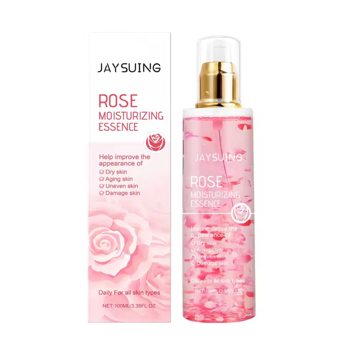 Rose Moisturizing Essence Soothing Skin Deep Moisturizing Lasting Nourishing Improve Dullness Even Skin Tone Brightening Facial Skin