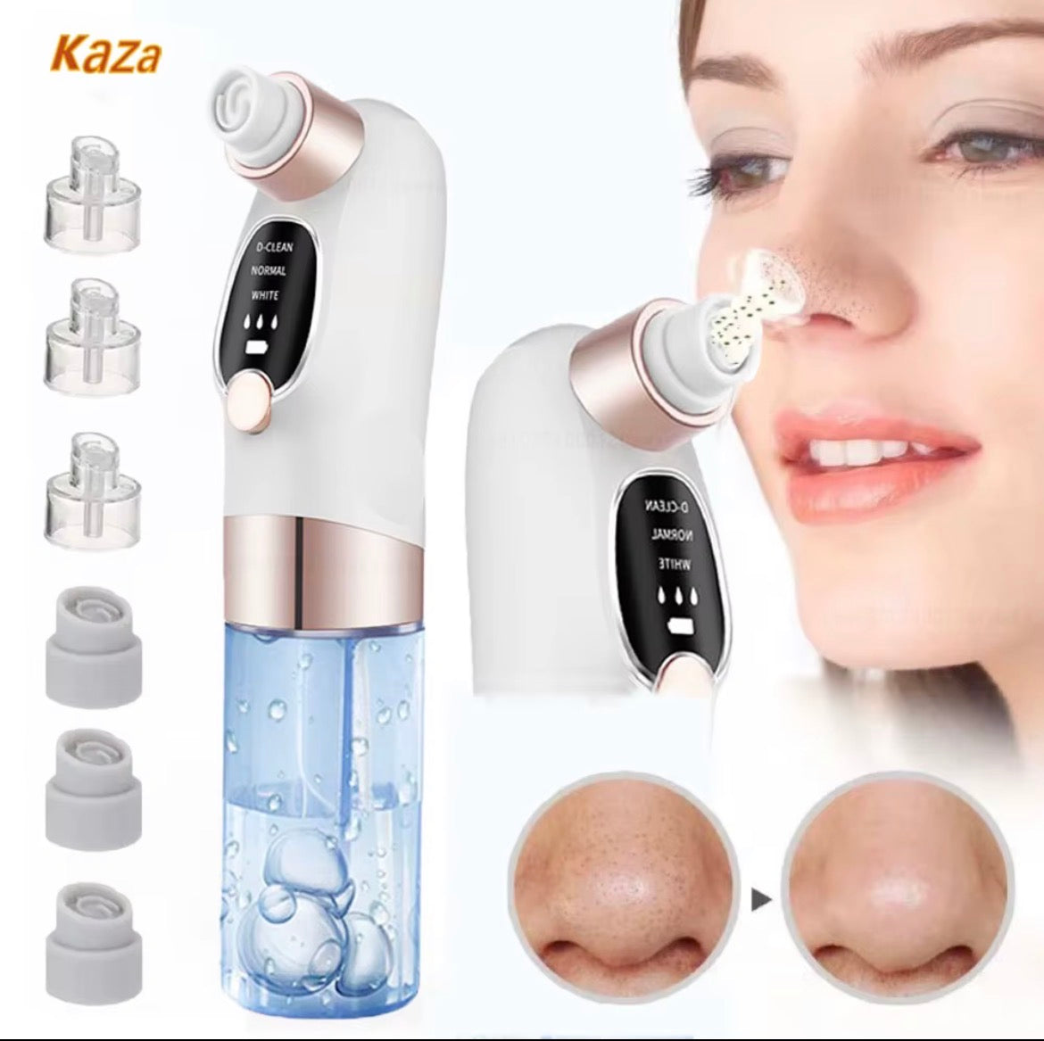Comedon Printer Pore Vacuum Facial Cleanser Electric Pimple Acne Blackheads Remove USB Rechargeable Water Cycle Black Dot Remove