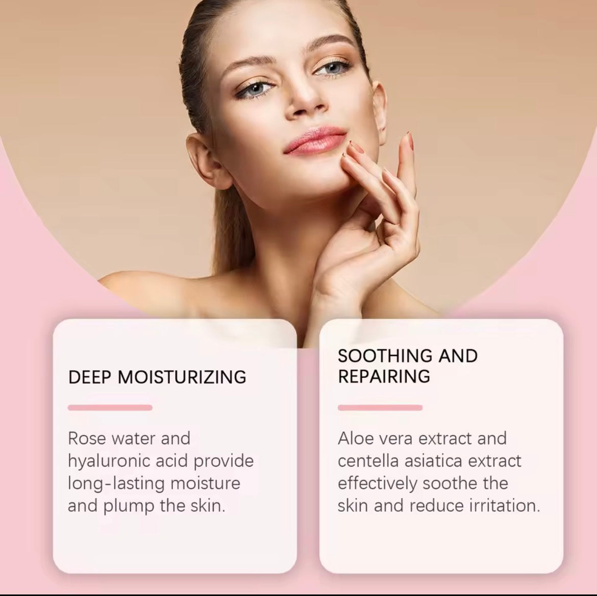 Rose Moisturizing Essence Soothing Skin Deep Moisturizing Lasting Nourishing Improve Dullness Even Skin Tone Brightening Facial Skin