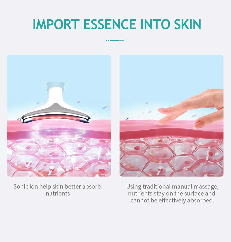 ANLAN Neck Face Beauty Device EMS Facial Neck Lifting 3 Colors Light Skincare Skin Tighten Reduce Double Chin Skin Care Tools