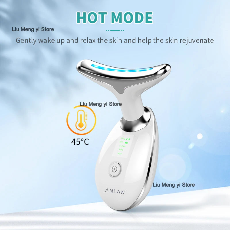 ANLAN Neck Face Beauty Device EMS Facial Neck Lifting 3 Colors Light Skincare Skin Tighten Reduce Double Chin Skin Care Tools
