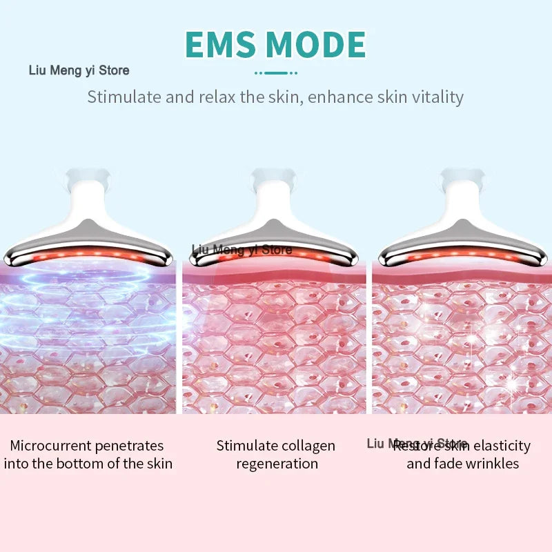 ANLAN Neck Face Beauty Device EMS Facial Neck Lifting 3 Colors Light Skincare Skin Tighten Reduce Double Chin Skin Care Tools