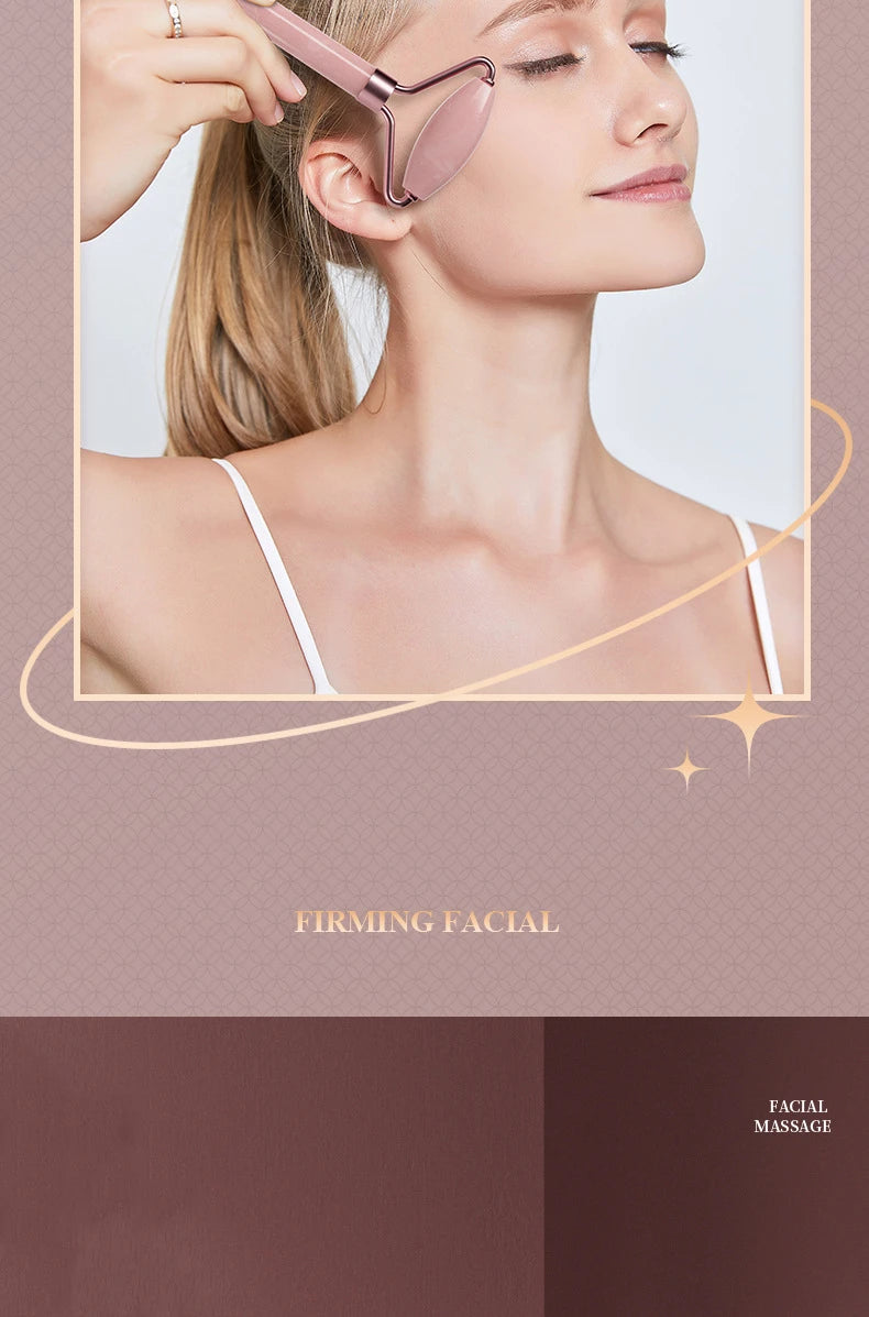 2pcs/set Face Spa Neck Massager For Face Roller Gua Sha Scraper Board Lift Up Wrinkle Remover Eye Care Resin Guasha Set