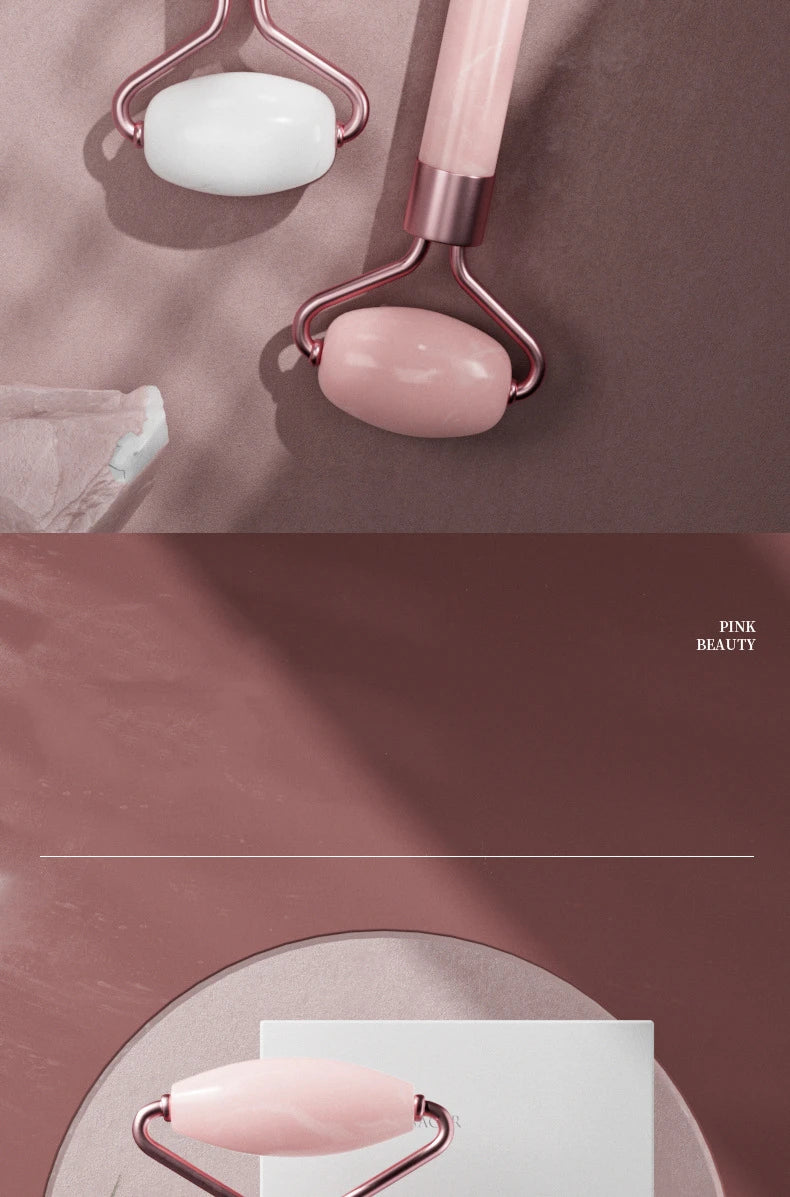 2pcs/set Face Spa Neck Massager For Face Roller Gua Sha Scraper Board Lift Up Wrinkle Remover Eye Care Resin Guasha Set