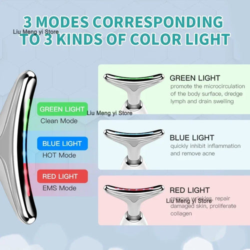 ANLAN Neck Face Beauty Device EMS Facial Neck Lifting 3 Colors Light Skincare Skin Tighten Reduce Double Chin Skin Care Tools