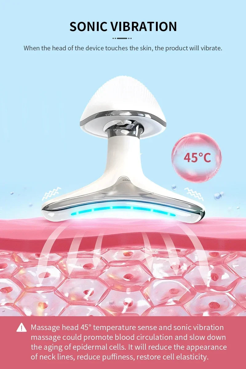 ANLAN Neck Face Beauty Device EMS Facial Neck Lifting 3 Colors Light Skincare Skin Tighten Reduce Double Chin Skin Care Tools