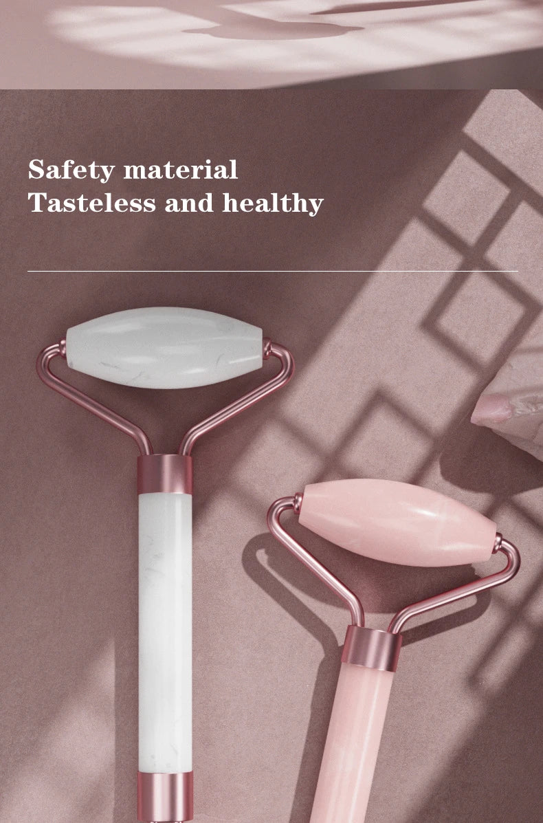 2pcs/set Face Spa Neck Massager For Face Roller Gua Sha Scraper Board Lift Up Wrinkle Remover Eye Care Resin Guasha Set